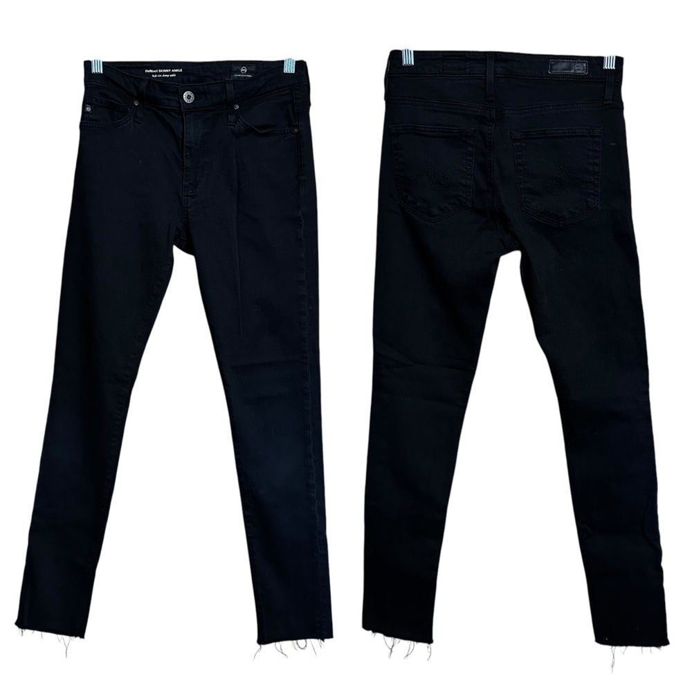 AG Adriano Goldschmied Farrah Skinny High Rise Cropped Raw Hem Ankle Pants 25R